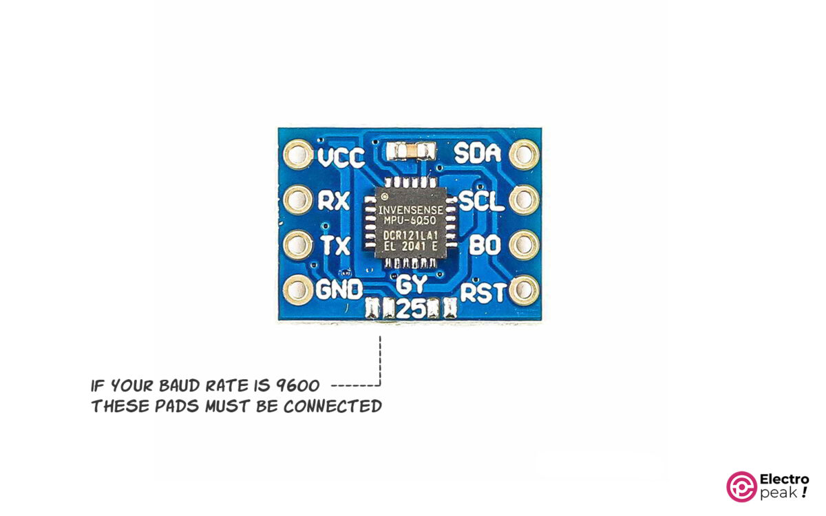 GY-25 Baud-Rate Pads