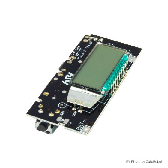 ماژول شارژر / دشارژر باتری لیتیومی دارای نمایشگر و دو خروجی USB مناسب برای ساخت پاور بانک