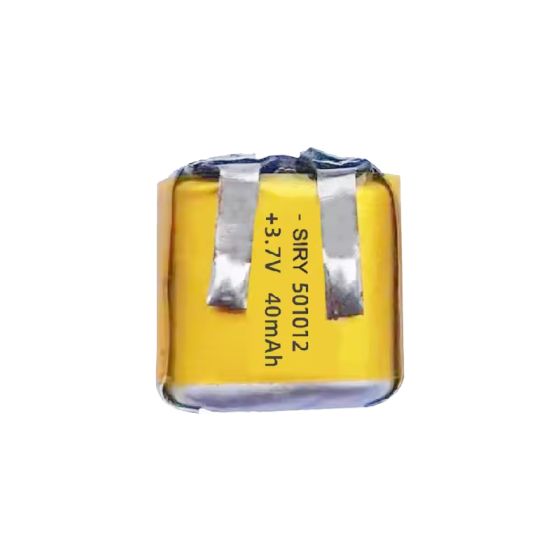 باتری لیتیوم پلیمر تک سل 3.7V 40mah - ابعاد 12*10*5 mm