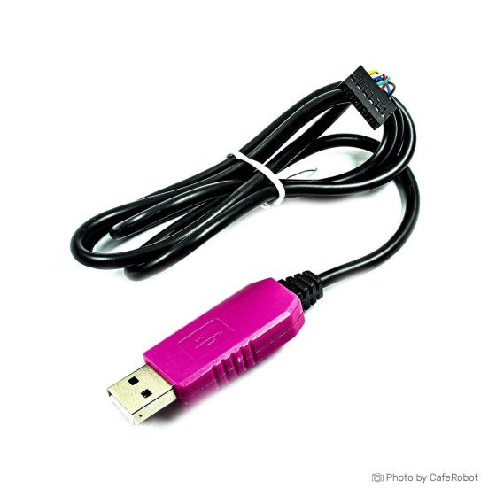 کابل مبدل USB به سریال TTL شش سیمه - چیپ PL2303HXD