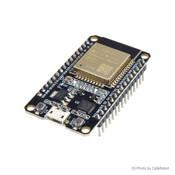 برد توسعه ESP32 WROOM-32 دارای بلوتوث، وای فای و مبدل CH9102/CP2102 (30 پایه)