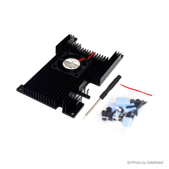 جعبه (کیس) آلومینیومی برد اورنج پای 5 به همراه فن