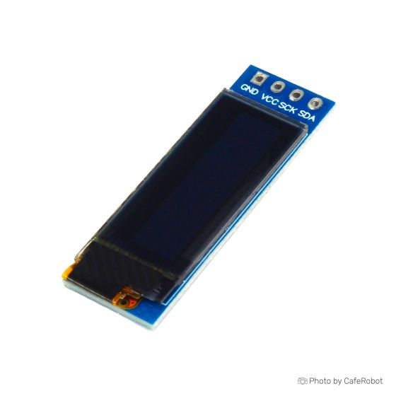 ماژول نمایشگر OLED تک رنگ 0.91 اینچ دارای ارتباط I2C