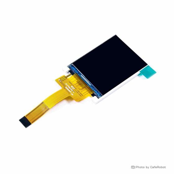 نمایشگر TFT تمام رنگ 1.8 اینچ دارای ارتباط SPI و چیپ درایور ST7735 با کابل فلت 14 پین Plug In
