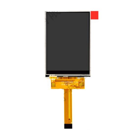 نمایشگر TFT لمسی تمام رنگ 3.2 اینچ دارای ارتباط SPI و چیپ درایور ili9341 با کابل فلت 18 پین Plug In