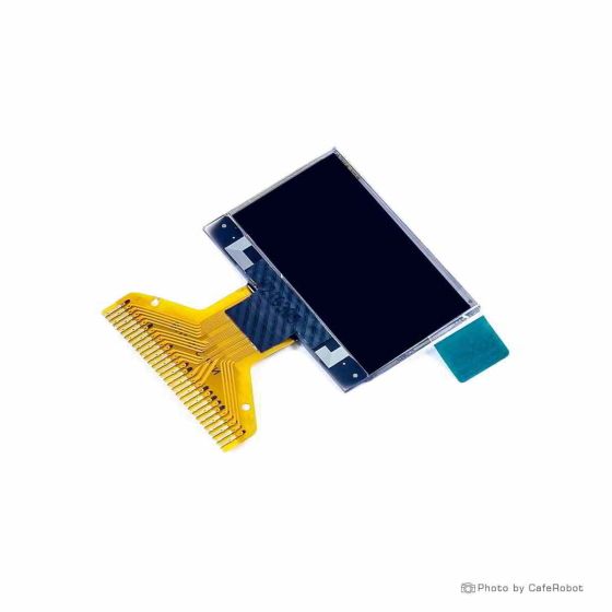 نمایشگر OLED تک رنگ آبی 0.96 اینچ دارای ارتباط SPI/IIC و چیپ درایور SSD1315 با کابل فلت 30 پین