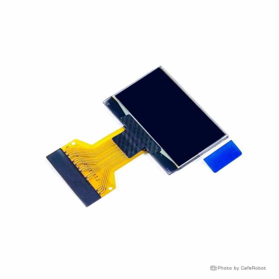 نمایشگر OLED تک رنگ آبی 0.96 اینچ دارای ارتباط SPI/IIC و چیپ درایور SSD1315 با کابل فلت 30 پین Plug In