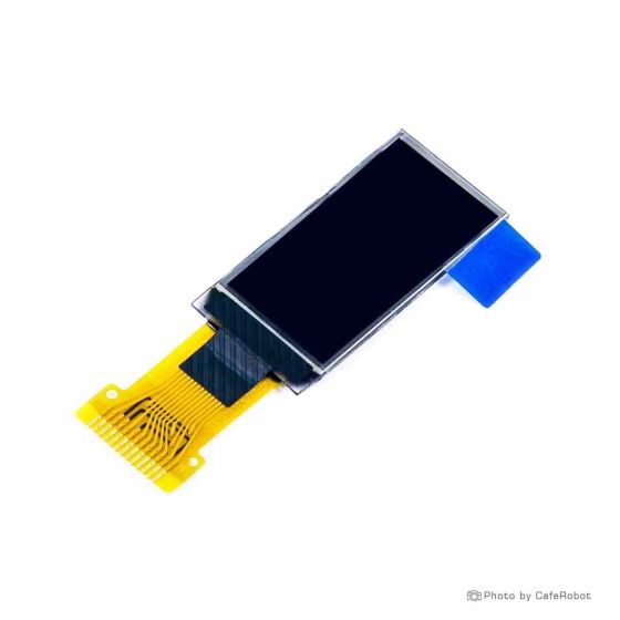 نمایشگر OLED تک رنگ سفید 0.96 اینچ دارای ارتباط SPI/IIC و چیپ درایور SSD1312 با کابل فلت 13 پین