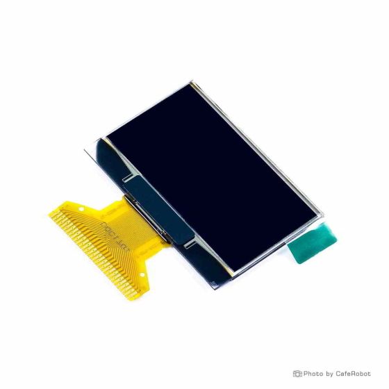 نمایشگر OLED تک رنگ آبی 1.3 اینچ دارای ارتباط SPI/IIC/Parallel و چیپ درایور SSD1306 با کابل فلت 30 پین