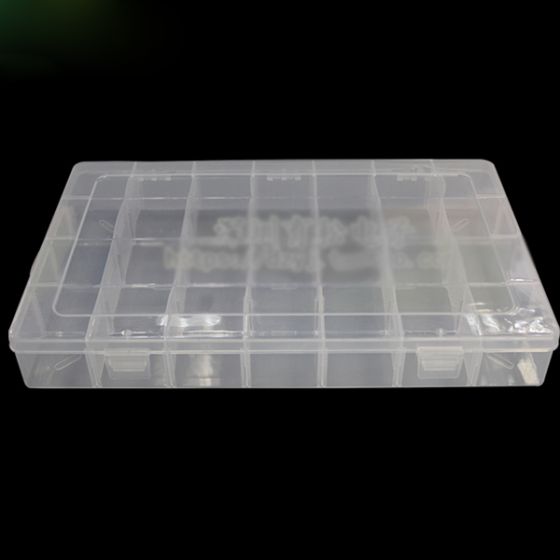 جعبه پلاستیکی 28 قسمتی برای نگه داری قطعات الکترونیکی سایز 340X210X45 mm