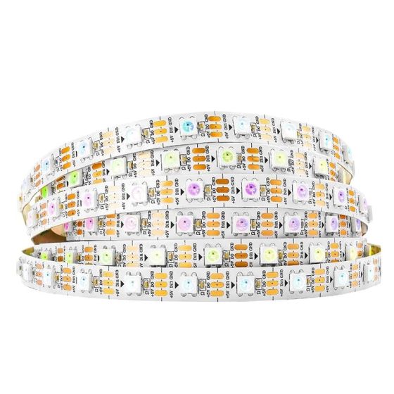ریسه LED نواری RGB چیپ WS2812B استاندارد IP30 تراکم 144- یک متر برند BTF Lighting