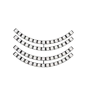 ماژول LED RGB تمام رنگ 15 بیتی WS2812 ربعی