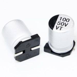 خازن SMD الکترولیتی 100µF ولتاژ 50V سایز 10x8mm