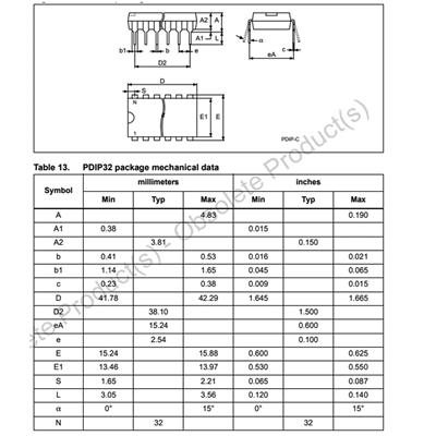 5pcs MX29F1615PC-10 MX29F1615 Flash EPROM DIP-42 - Foto 11