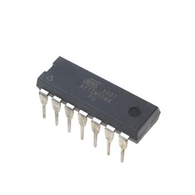 ATTINY24A-PU, 10 bit 20 MHz tinyAVR Microcontroller, DIP-14