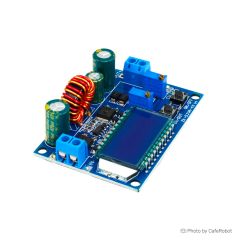 ماژول رگولاتور DC به DC کاهنده / افزاینده 4 آمپر با قابلیت نمایش و تنظیم ولتاژ و جریان خروجی