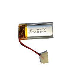 باتری لیتیوم پلیمر تک سل 3.7V 450mAH ابعاد 30*15*6.8 mm 