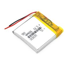 باتری لیتیوم پلیمر تک سل 3.7V 500mah - ابعاد 30*30*6 mm