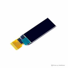 نمایشگر OLED تک رنگ آبی 0.91 اینچ دارای ارتباط SPI و چیپ درایور SSD1306 با کابل فلت 15 پین