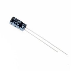 خازن الکترولیتی ایستاده 47µF ولتاژ 25V سایز 12x5mm