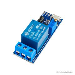 ماژول تایمر رله قابل تنظیم 5-30 ولت 10 آمپر با رابط میکرو USB