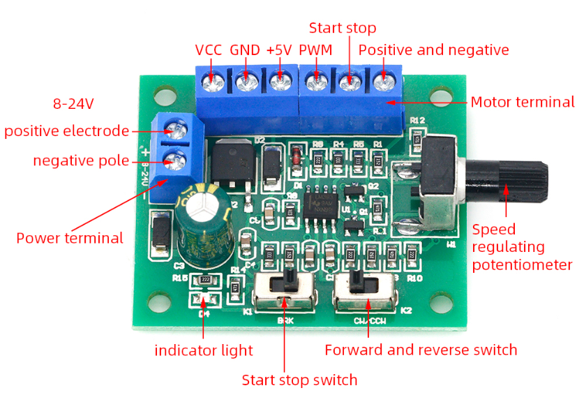 Speed Regulating Module قیمت و خرید کنترل دور موتور براشلس 8~24 ولت - کافه ربات